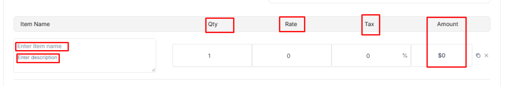 Add item to taskip invoice 