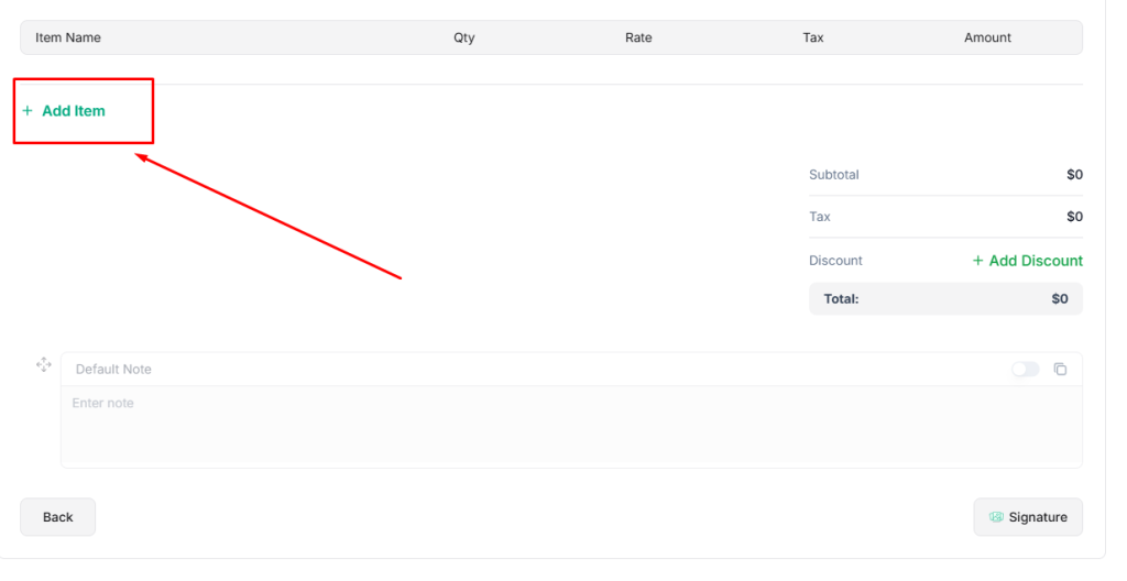 create taskip quotation