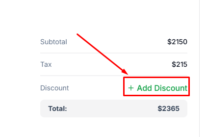 add discount in Taksip quotation