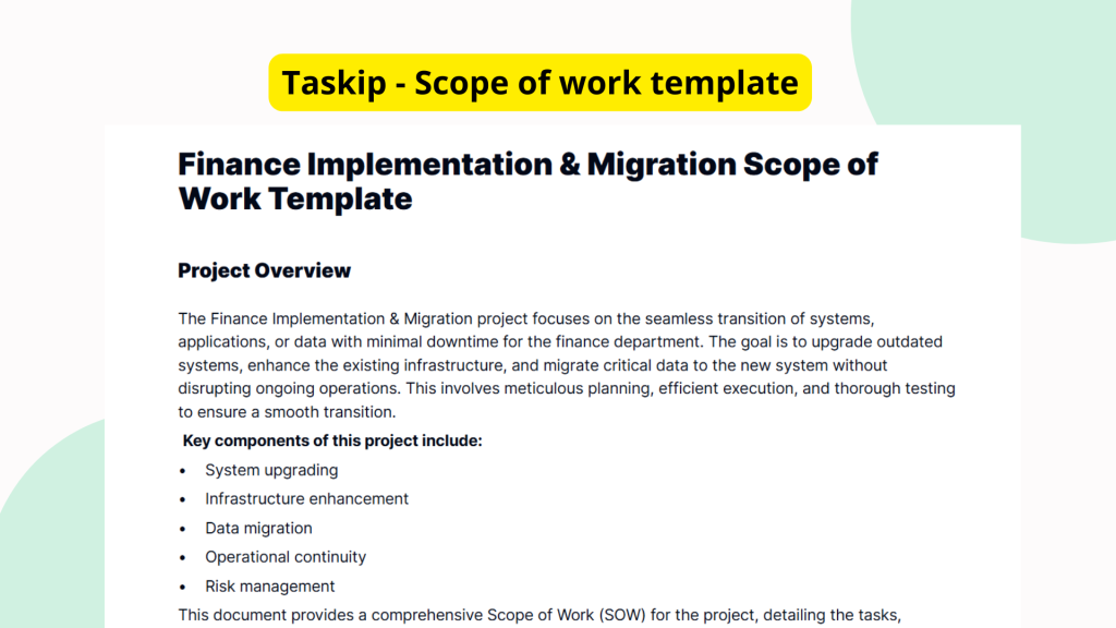 Finance Implementation