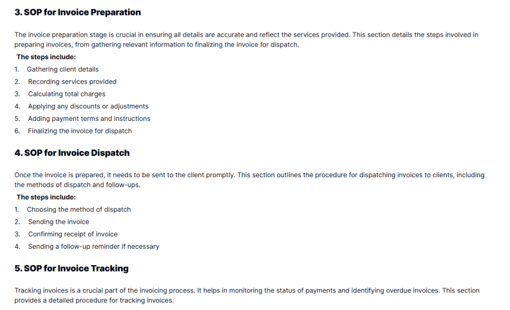 Client Invoicing SOP Template for Streamlined Billing Processes