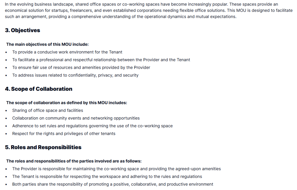 Discover the ultimate Co-working Space MOU Template to draft a clear, professional agreement. Optimize your shared office space collaboration with this SEO-friendly guide, perfect for startups, freelancers, and businesses seeking flexible solutions.