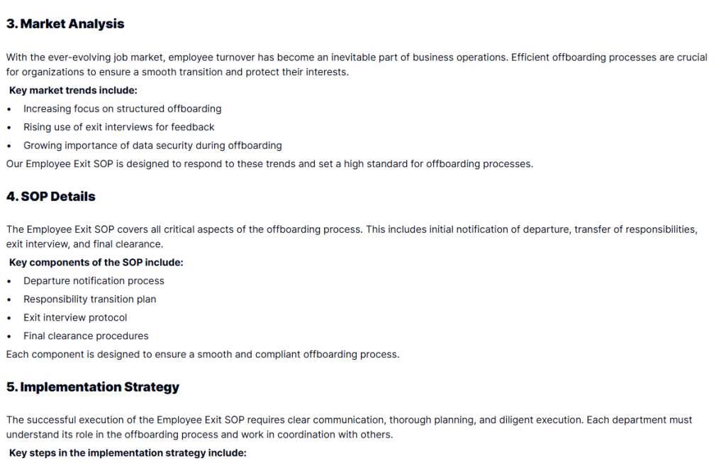 Employee Exit SOP Template for Streamlined Offboarding  Taskip