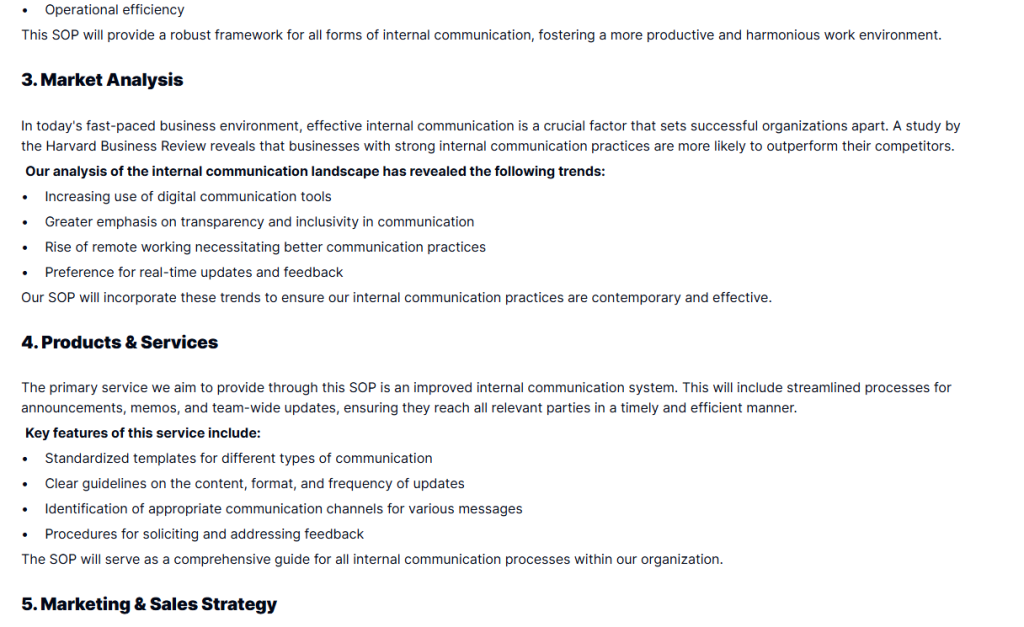 Internal Communication SOP Template for Efficient Team Communication