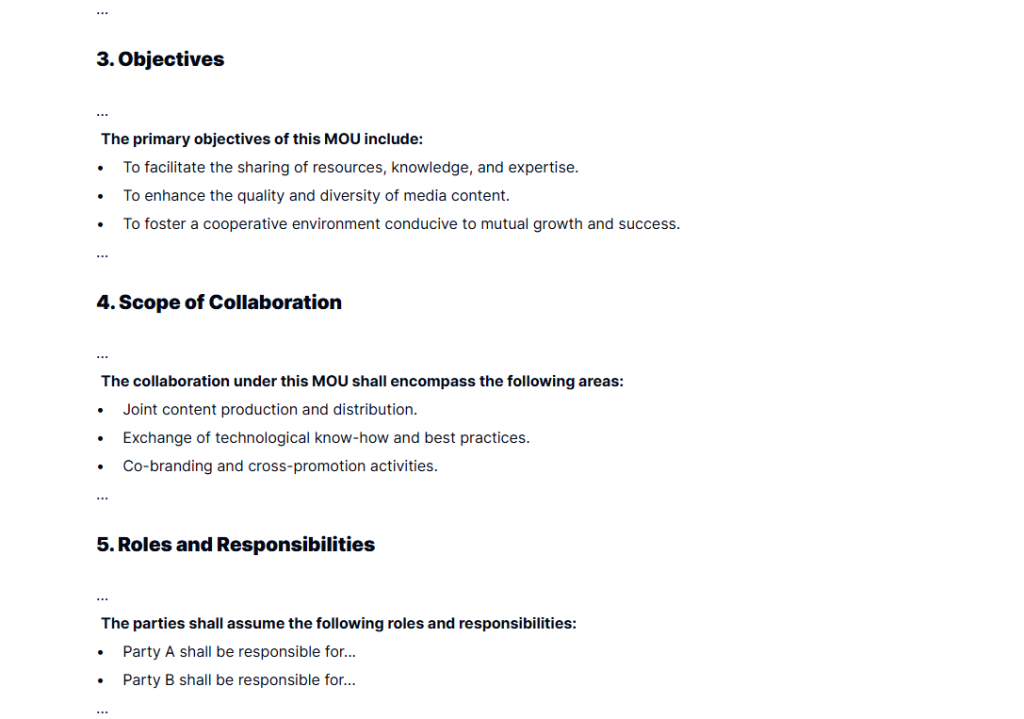 Streamline your media & broadcast agreements with our SEO-optimized MOU template for legal clarity. Download now! 