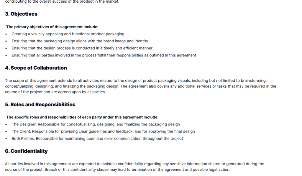 Professional Packaging Design Agreement Template  Taskip