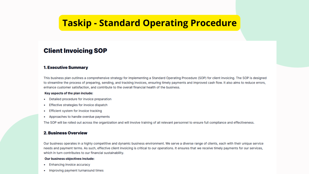Client Invoicing SOP