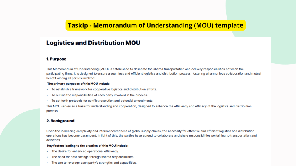 Logistics and Distribution