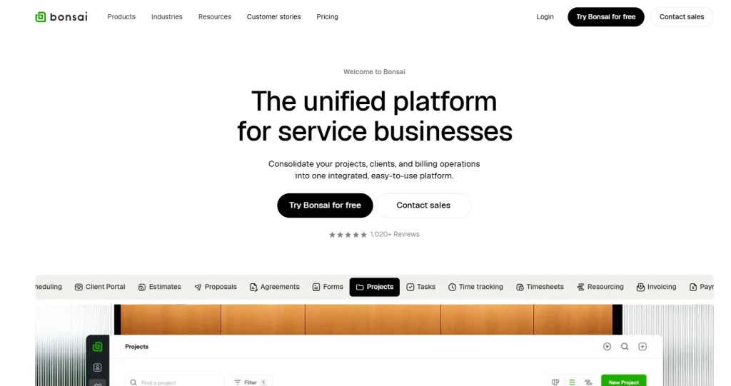 Bonsai HoneyBook Alternatives