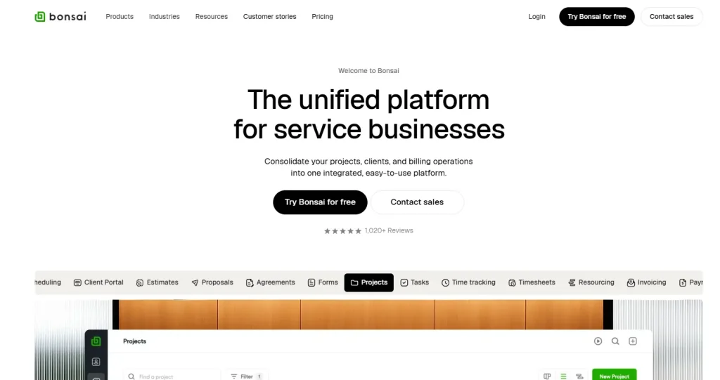 alternative of workflowmax: bonsai