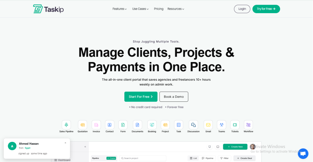 Taskip white label tools for agencies