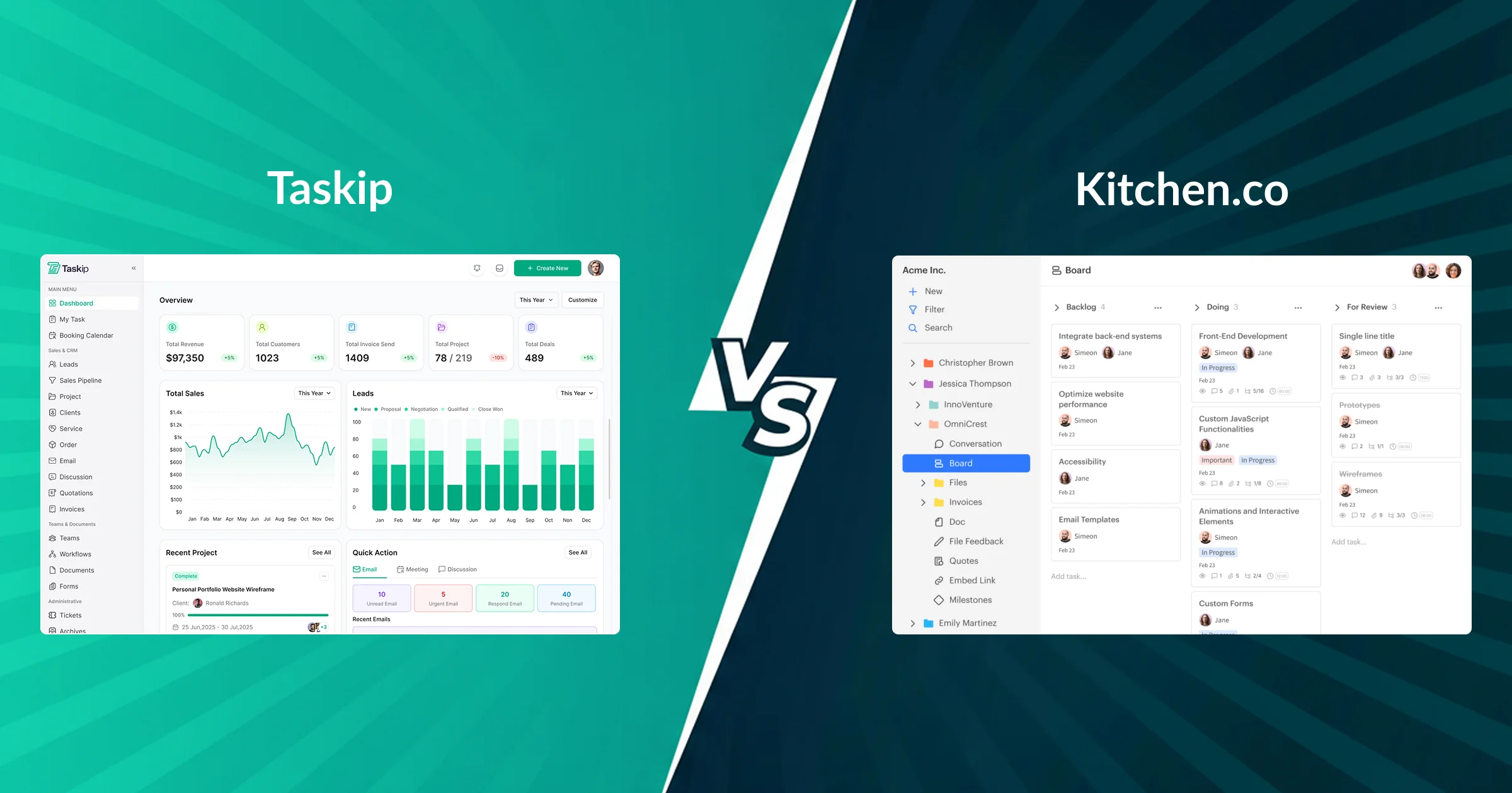 Taskip vs Kitchen.co