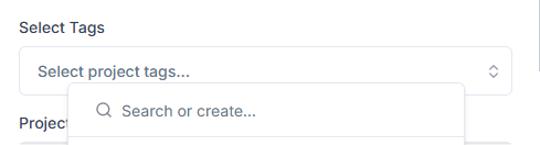 select tags for Taskip projects 