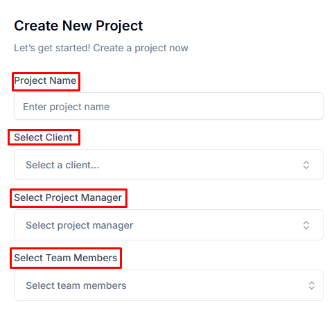 Taskip Project Create 