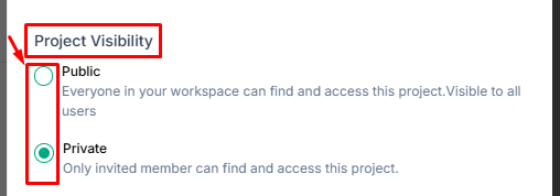 Taskip project visibility 
