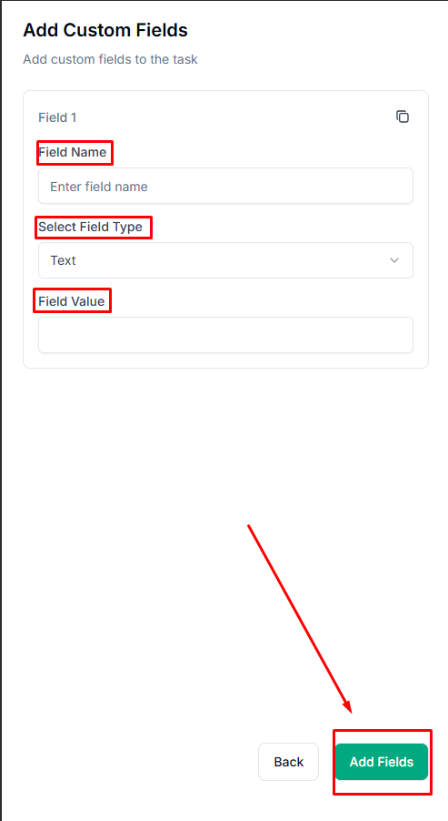 add custom field in Taskip
