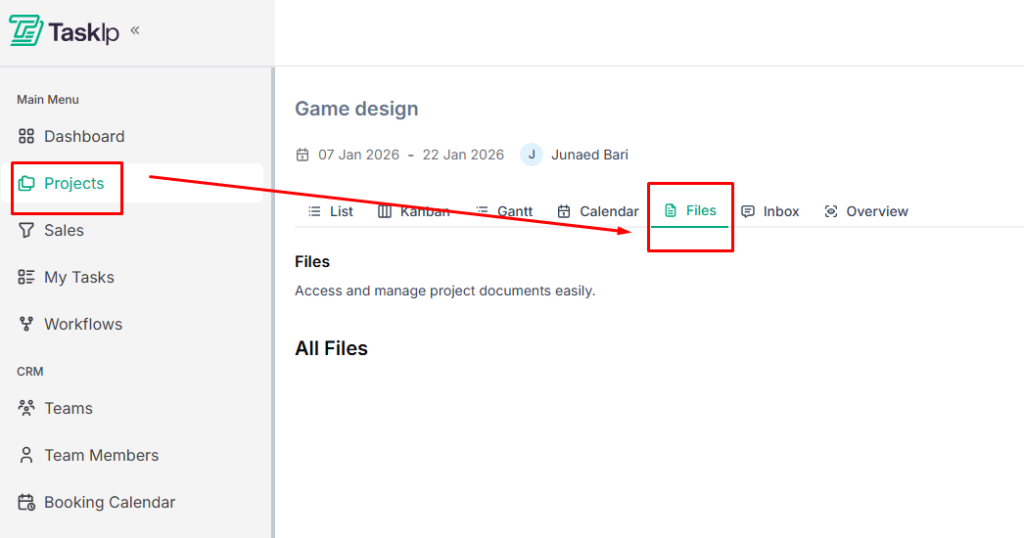 Taskip project files