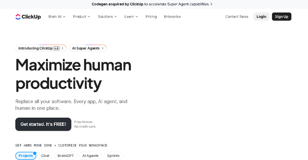 accelo alternative - ClickUp