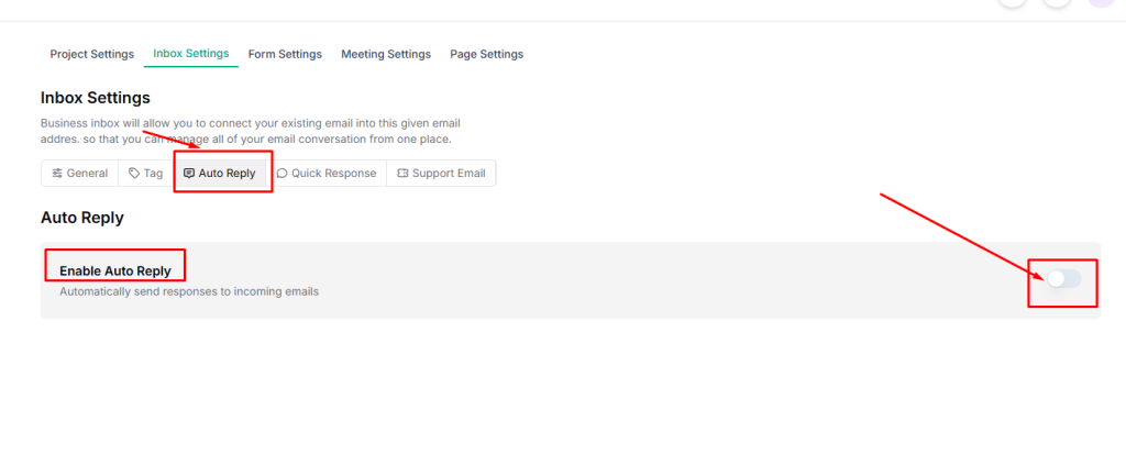 Taskip auto reply settings