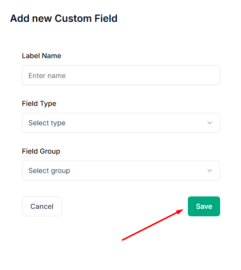 Save new field in taskip