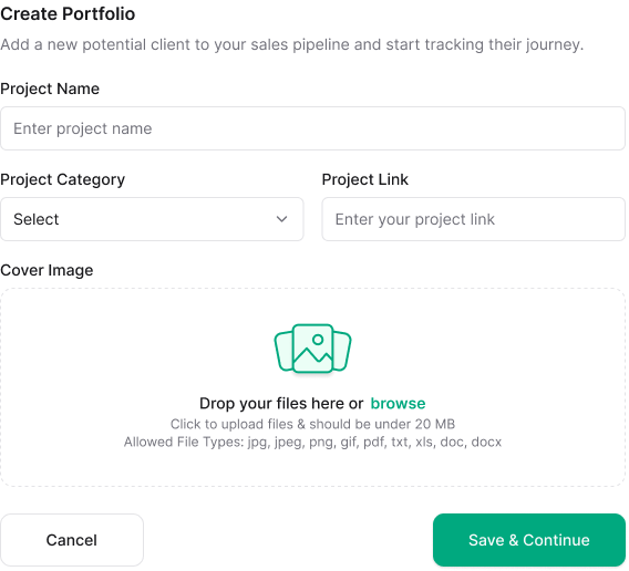 Present your services with Portfolio-quality showcases