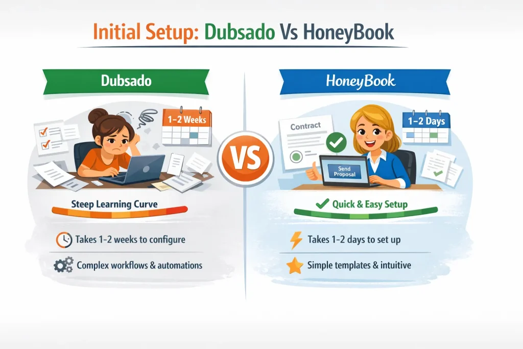 Initial Setup: Dubsado Vs HoneyBook