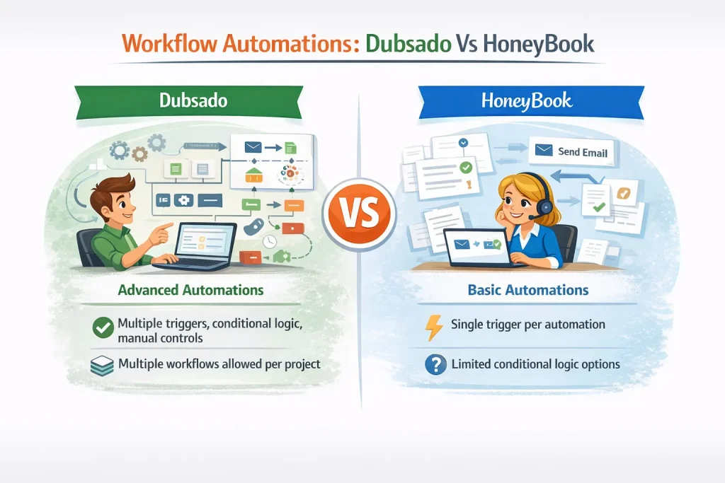 Workflow Automations: Dubsado Vs HoneyBook