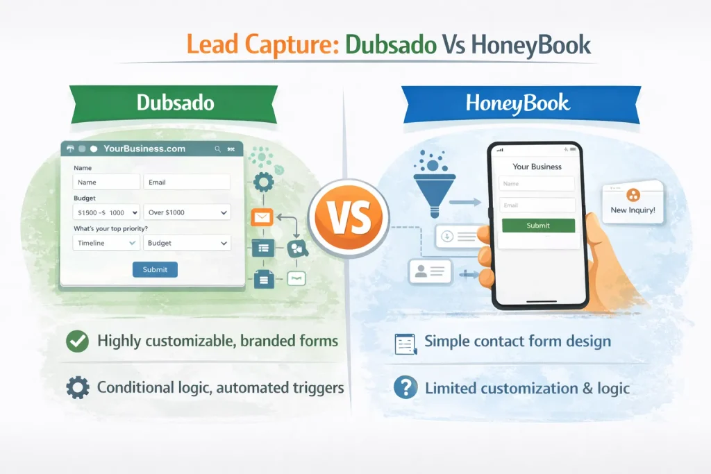 Lead Capture: Dubsado Vs HoneyBook 