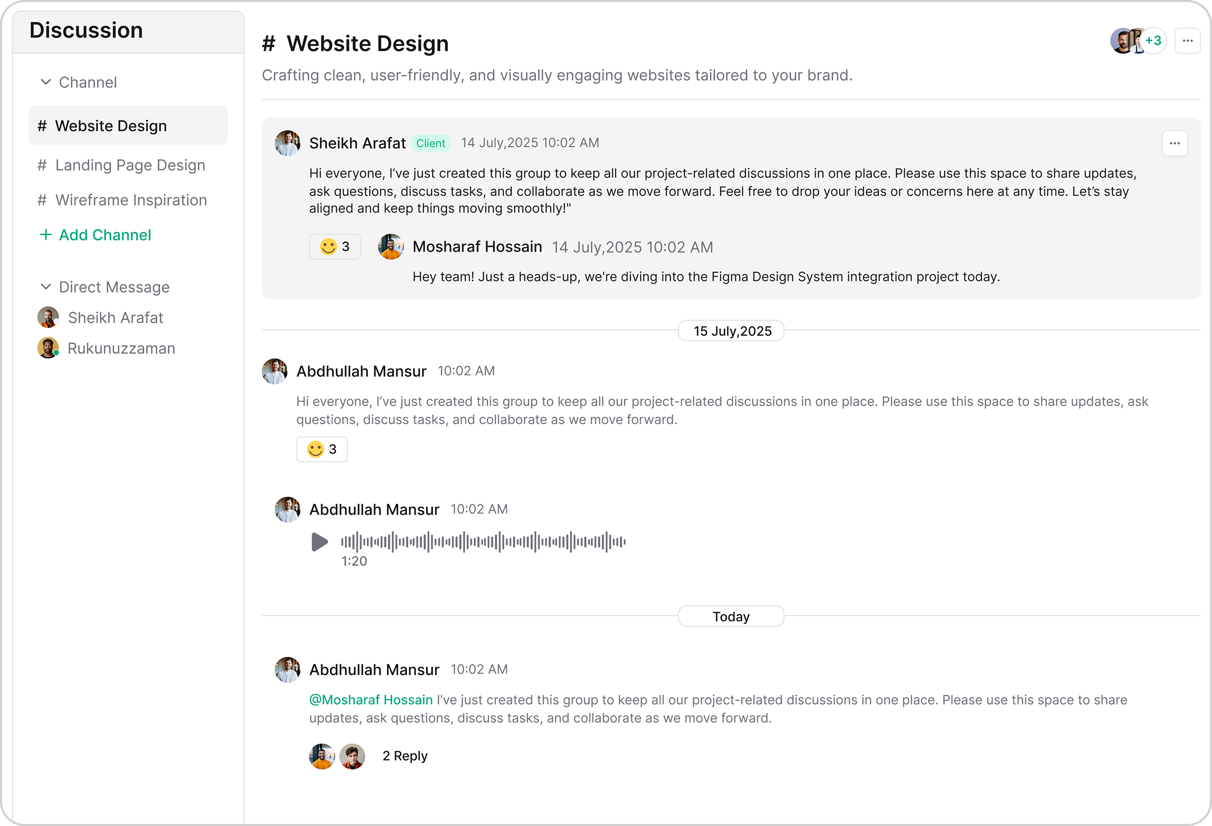 Team & Client Messaging