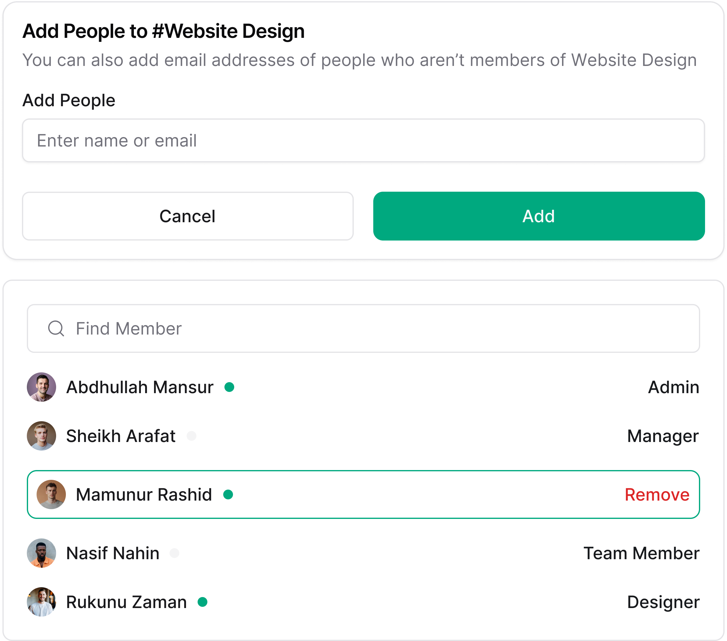 Add Team Members & Clients