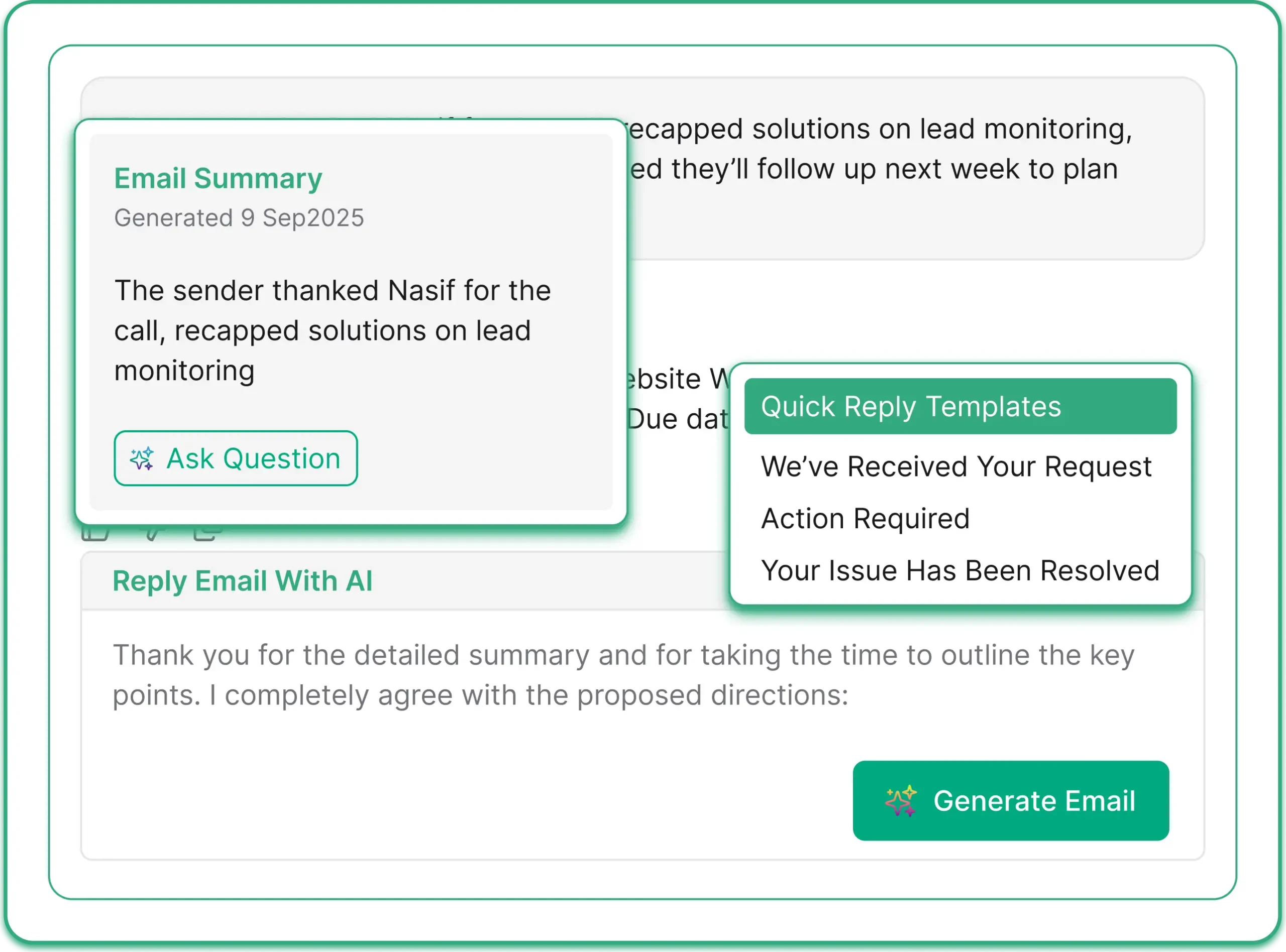 AI Email Summary & Smart Reply