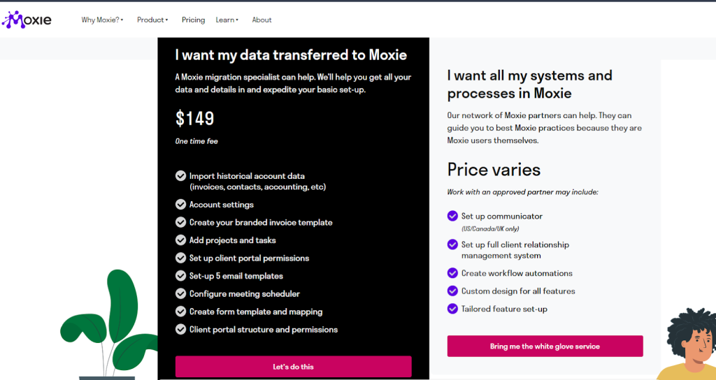 Moxie pricing for migration 
