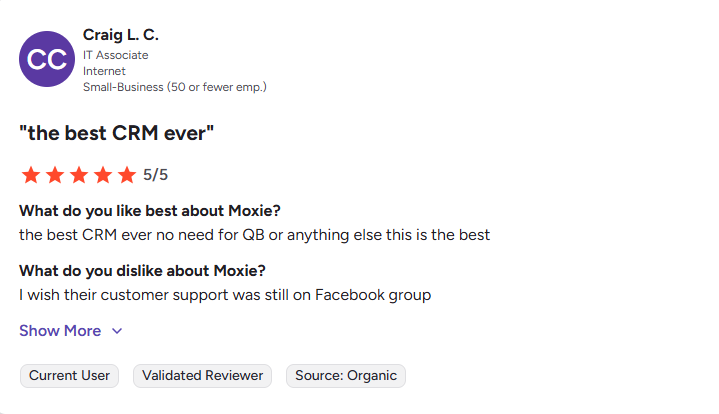 Moxie pricing review