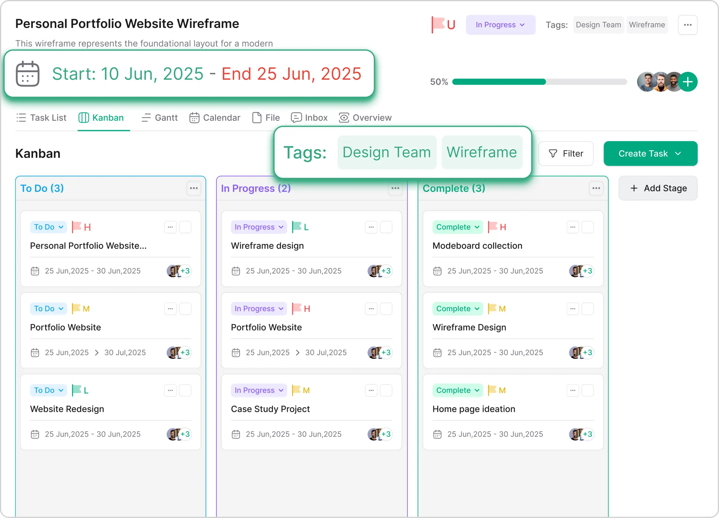 Create and manage tasks with powerful flexibility