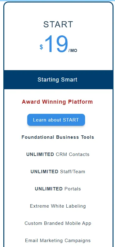 suitedash price for start plan