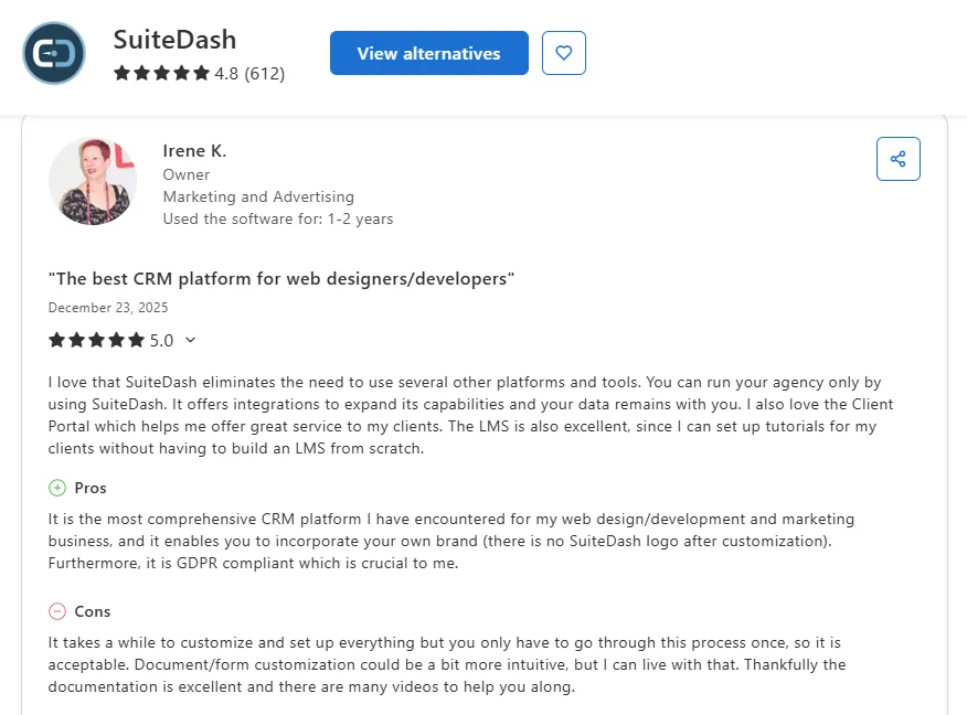 Caterra SuiteDash reviews