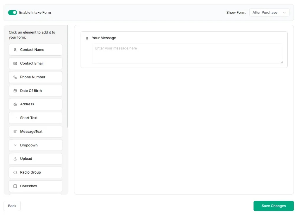 Automatic Intake Form