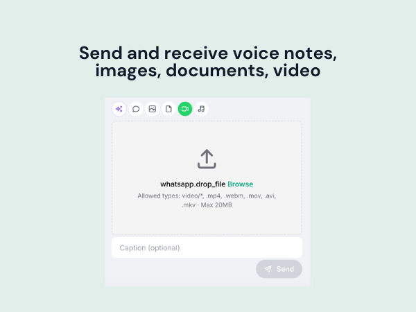 Voice, Images, Docs, Video — All in Your Dashboard