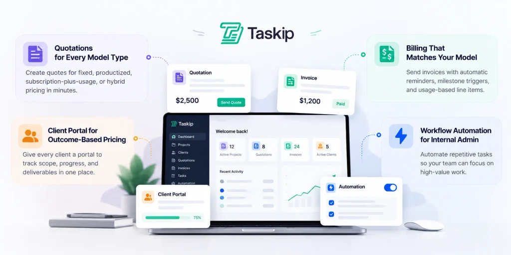 How Taskip Helps You Run These AI Automation Pricing Models