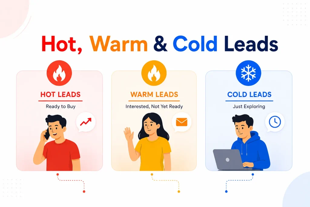 hot warm and cold leads